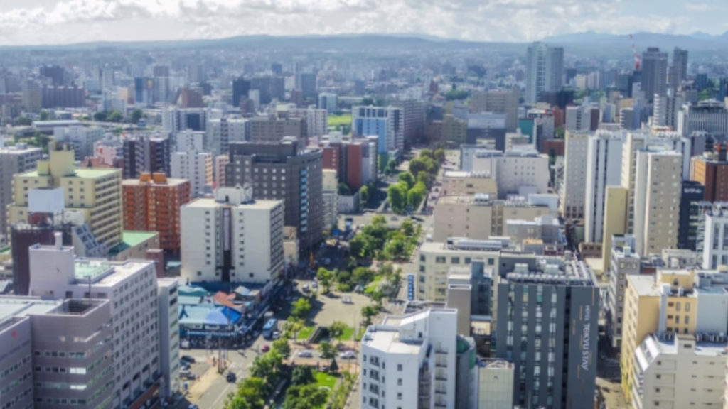 さっぽろテレビ塔南側から見た二条市場