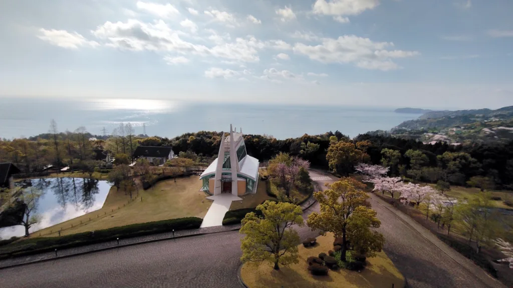 ヒルトン小田原リゾート&スパの客室バルコニーからの眺め