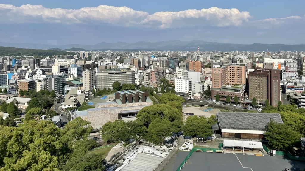 熊本城天守閣からの眺め