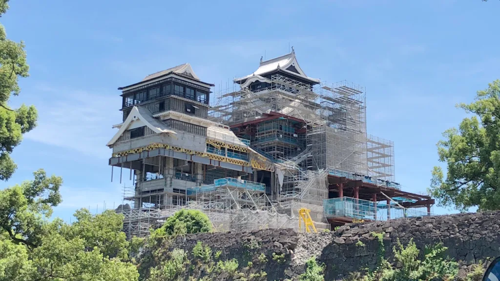 復興工事中の熊本城