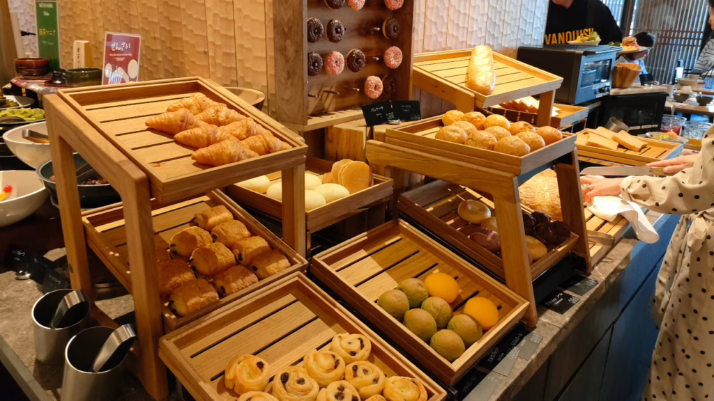 ダブルツリーbyヒルトン京都駅のパンコーナー