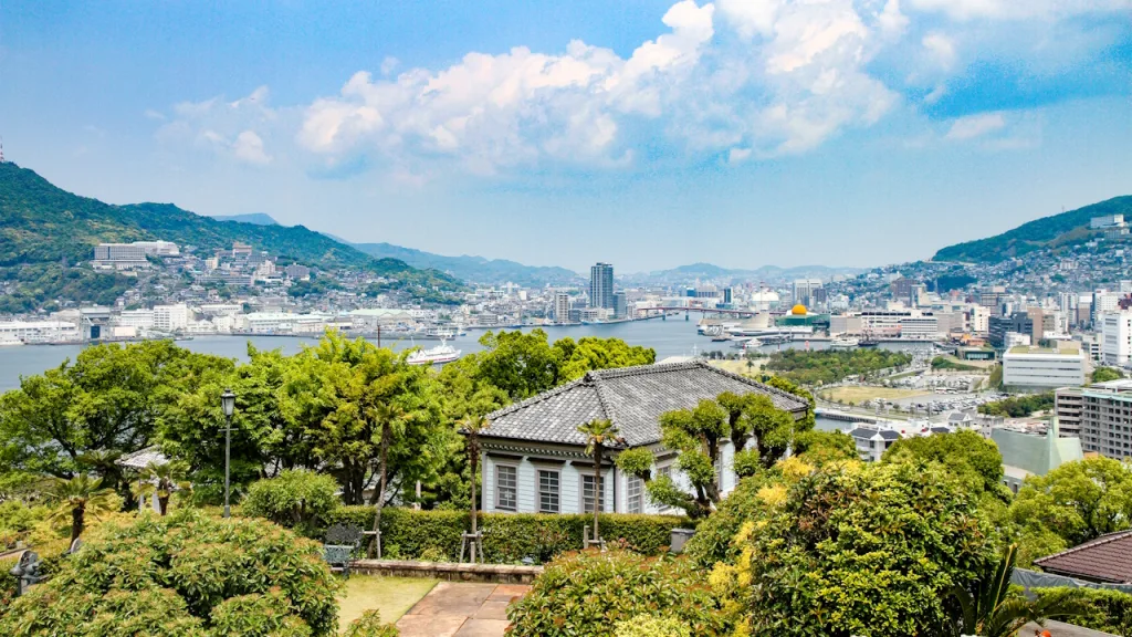 グラバー園と長崎の街並み