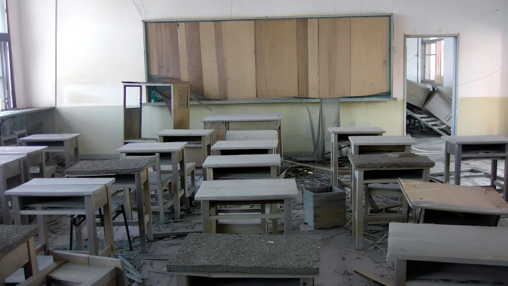 軍艦島(端島)の学校教室跡