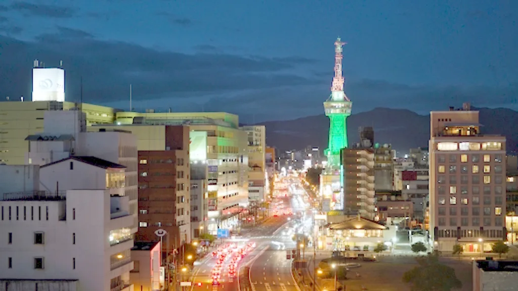 別府タワーのイルミネーション