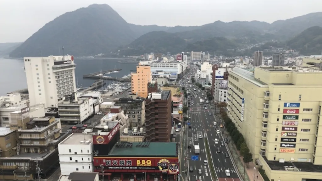 別府タワーから見た周辺の眺め