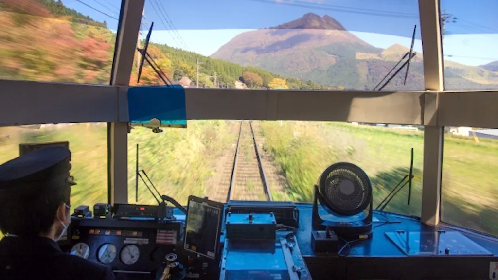 ゆふいんの森の運転席からの眺め