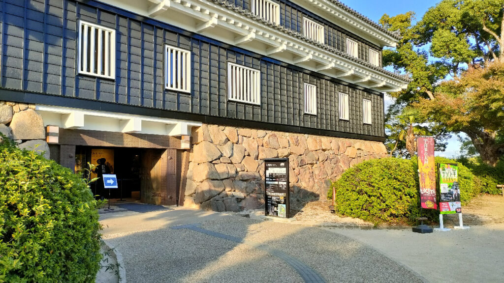 岡山城の天守閣入口