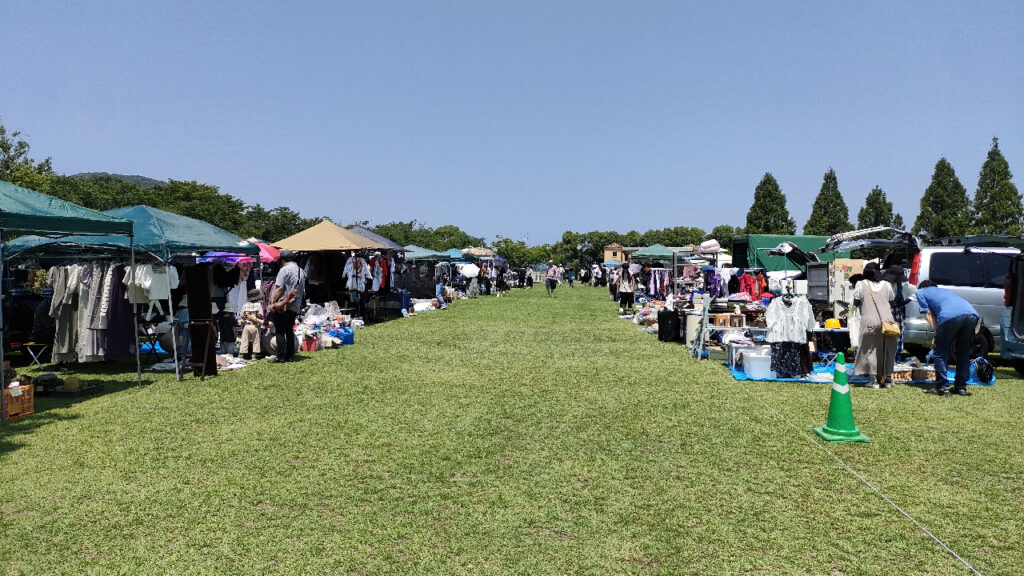 岡山市サウスビレッジのフリーマーケット
