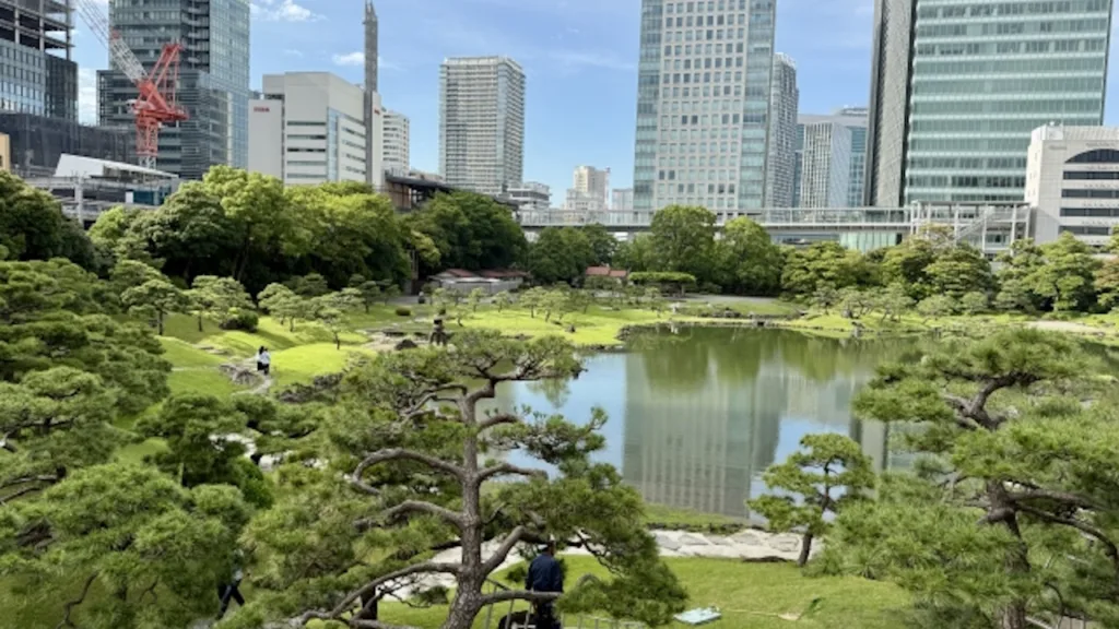 旧芝離宮恩賜庭園と高層ビル