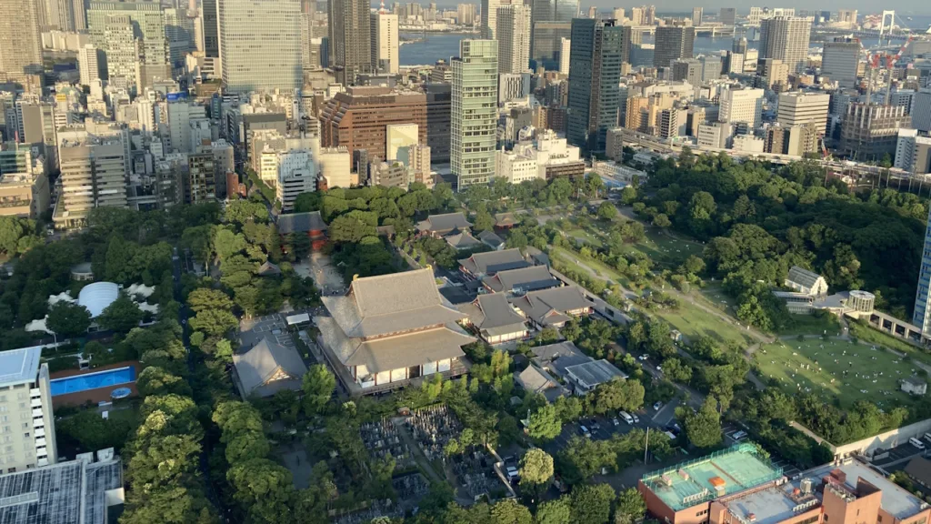 東京タワーから見た増上寺